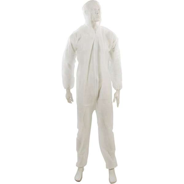 Silverline Wegwerp Overall - Wit - Maat XL