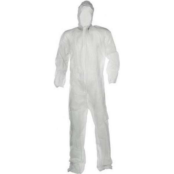 2x Witte wegwerp schilders overalls one size - Klus overalls 2x Witte wegwerp schilders overalls one size - Klus overalls