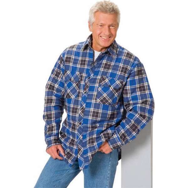 Houthakkershirt, blauw geruit, maat XL