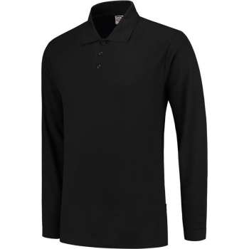 Tricorp Poloshirt lange mouw - Casual - 201009 - Zwart - maat XXL