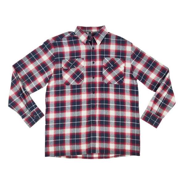 STØRVIK Flanellen Blouse Geruwd Katoen Heren Rood / Blauw - Maat XL - DAWSON STØRVIK Flanellen Blouse Geruwd Katoen Heren Rood / Blauw - Maat XL - DAWSON