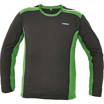 T-shirt Allyn longsleeve zwart/groen maat M