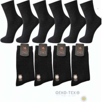 Socke/Sokken/Thermosokken Effen Zwart/Maat 43-46/Werksokken/2 Paar