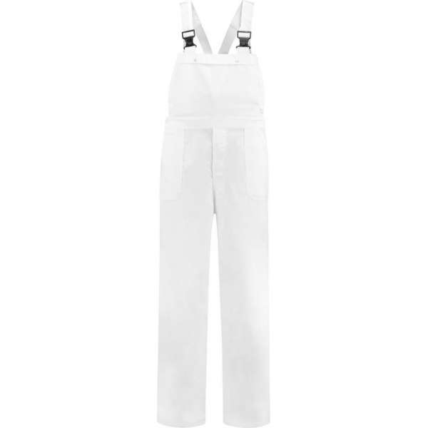 EM Workwear Tuinbroek Polyester/Katoen Wit - Maat 46 EM Workwear Tuinbroek Polyester/Katoen Wit - Maat 46