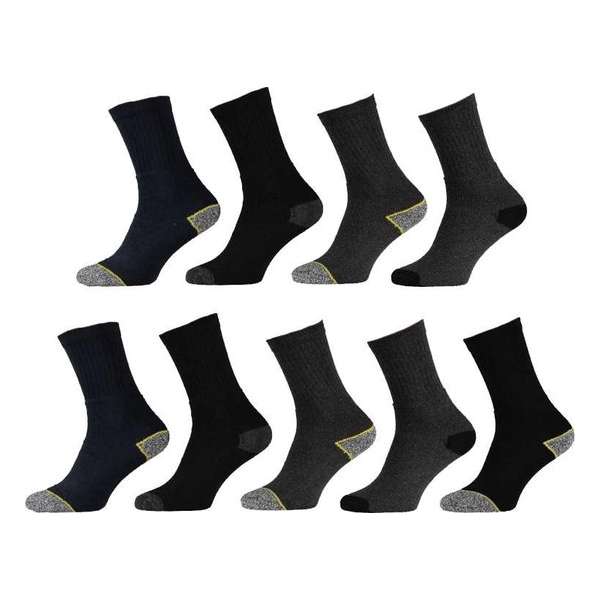 Koelmax werksokken - mix kleur - 10 paar - Maat 39-42 Koelmax werksokken - mix kleur - 10 paar - Maat 39-42