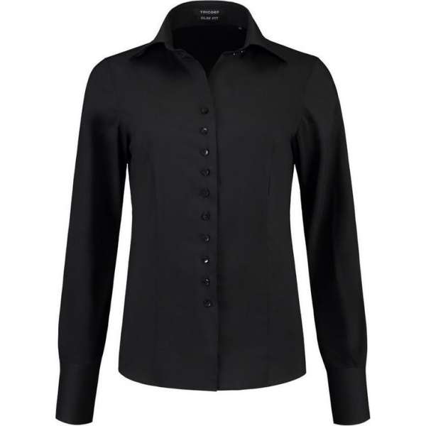 Tricorp 705004 Blouse Stretch Slim Fit Zwart maat 42