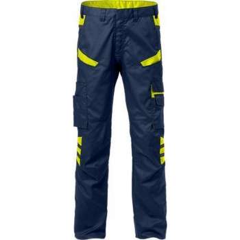 Fristads broek 2552 marine/fluorgeel