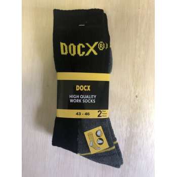 Werksokken DOCX 2 paar Zwart maat 43-46