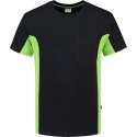 Tricorp T-shirt Bi-Color - Workwear - 102002 - Zwart-Limoengroen - maat XS