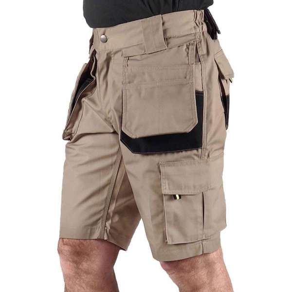 STØRVIK Korte Werkbroek Heren Khaki - Maat XL - JOB STØRVIK Korte Werkbroek Heren Khaki - Maat XL - JOB