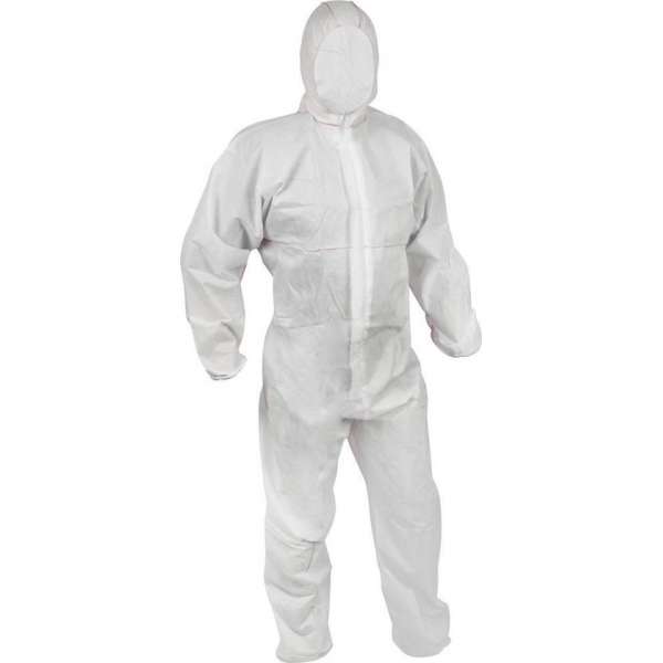 Wegwerp overall / beschermingspak met capuchon maat L Wegwerp overall / beschermingspak met capuchon maat L