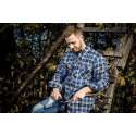 Houthakkershirt, blauw geruit, maat M