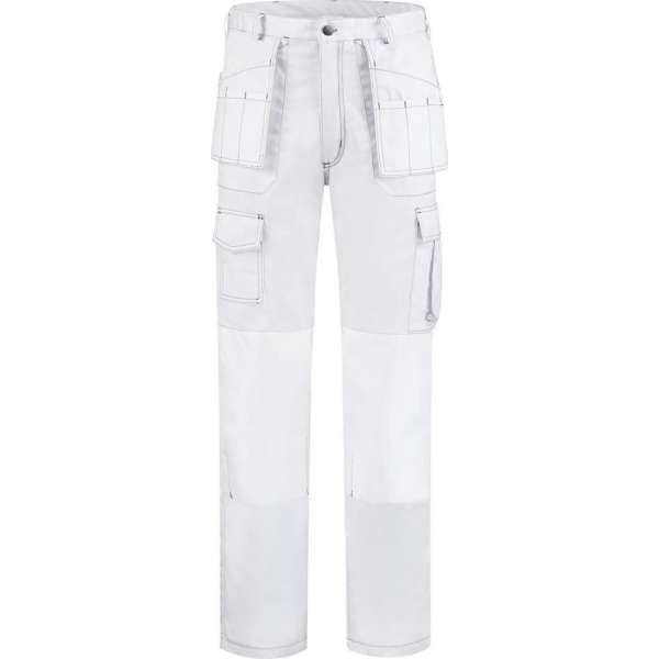 EM Workwear Schildersbroek / Werkbroek pol/kat Oxford wit maat 42 EM Workwear Schildersbroek / Werkbroek pol/kat Oxford wit maat 42