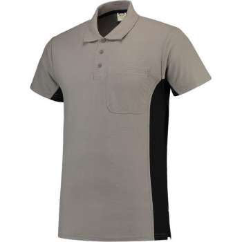 Tricorp Poloshirt Bi-Color - Workwear - 202002 - Grijs-Zwart - maat 3XL