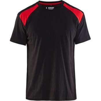 Blåkläder 3379-1042 T-shirt Bi-Colour Zwart/Rood maat L