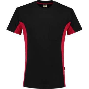 Tricorp bi-color t-shirt - Workwear - 102002 - zwart-rood - maat  5XL
