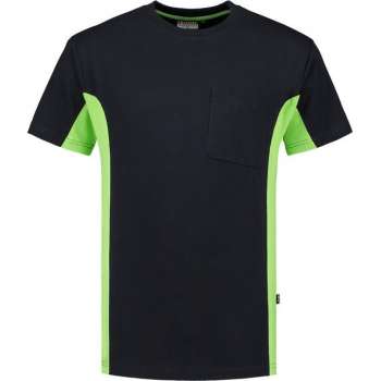 Tricorp T-shirt Bi-Color - Workwear - 102002 - Navy-Limoengroen - maat 7XL