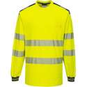 Portwest T185 - PW3 Hi-Vis T-shirt met lange mouw Geel/marine Maat: M