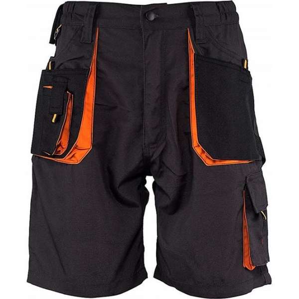 Werkbroek kort / short Emerton zwart/oranje maat 56 Werkbroek kort / short Emerton zwart/oranje maat 56