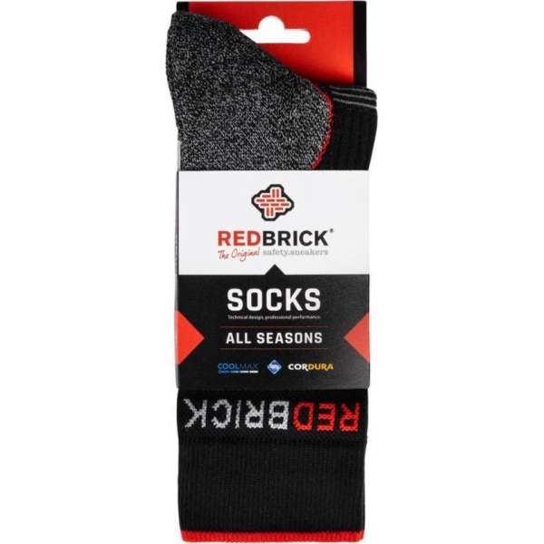 Redbrick All Season Sokken 25103 - Grijs/Zwart - 39-42 Redbrick All Season Sokken 25103 - Grijs/Zwart - 39-42