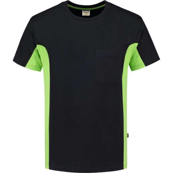 Tricorp T-shirt Bi-Color - Workwear - 102002 - Zwart-Limoengroen - maat 7XL Tricorp T-shirt Bi-Color - Workwear - 102002 - Zwart-Limoengroen - maat 7XL