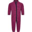 Color Kids - Fleece overall voor baby's - Melange - Donkerrood - maat 80cm
