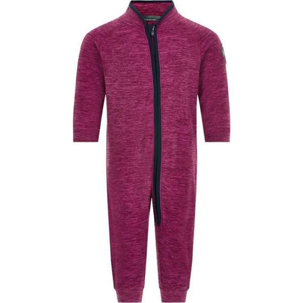 Color Kids - Fleece overall voor baby's - Melange - Donkerrood - maat 80cm Color Kids - Fleece overall voor baby's - Melange - Donkerrood - maat 80cm