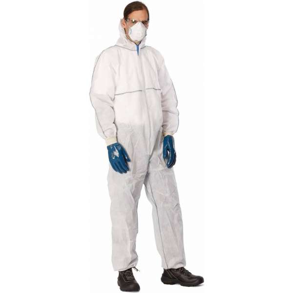 Wegwerp overall / Saneringsoverall Chemsafe-MS1 CAT III, type 5/6 maat M - 2 stuks Wegwerp overall / Saneringsoverall Chemsafe-MS1 CAT III, type 5/6 maat M - 2 stuks