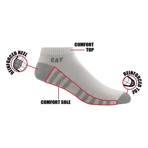 CATERPILLAR SOKKEN - CAT Work light sneakers - 43/46 - Wit - 6 paar CATERPILLAR SOKKEN - CAT Work light sneakers - 43/46 - Wit - 6 paar