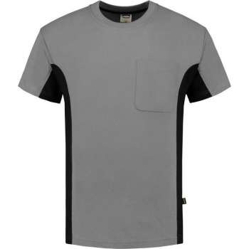 Tricorp T-shirt Bi-Color - Workwear - 102002 - Grijs-Zwart - maat 5XL