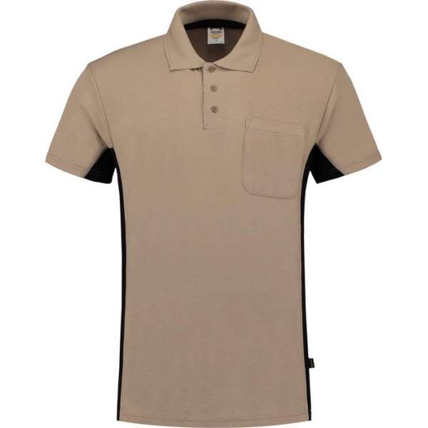 Tricorp poloshirt bi-color - Workwear - 202002 - khaki / zwart - Maat XXXL Tricorp poloshirt bi-color - Workwear - 202002 - khaki / zwart - Maat XXXL