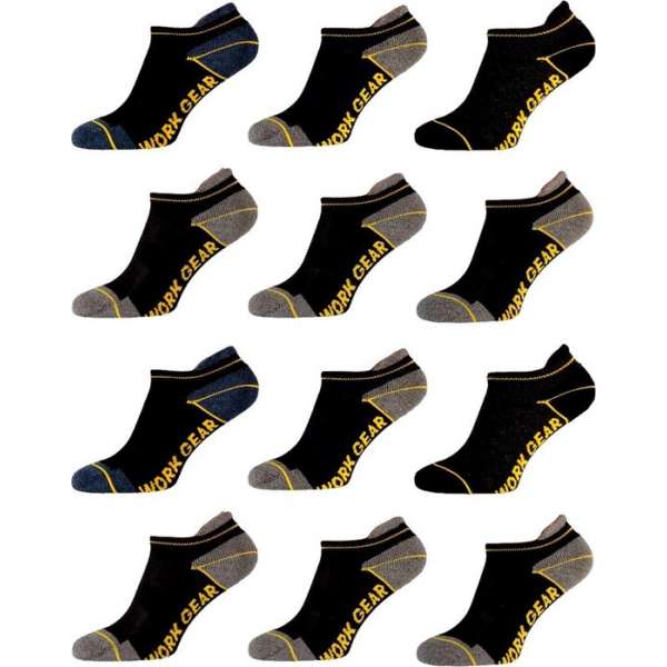 Apollo werksokken sneakermodel multipack 12 paar maat 43/46 Apollo werksokken sneakermodel multipack 12 paar maat 43/46
