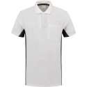 Tricorp Poloshirt Bicolor Borstzak 202002  Wit / Donkergrijs - Maat 3XL