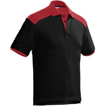 Santino Tivoli 2color Polo-shirt (210g/m2) - Zwart | Rood - L