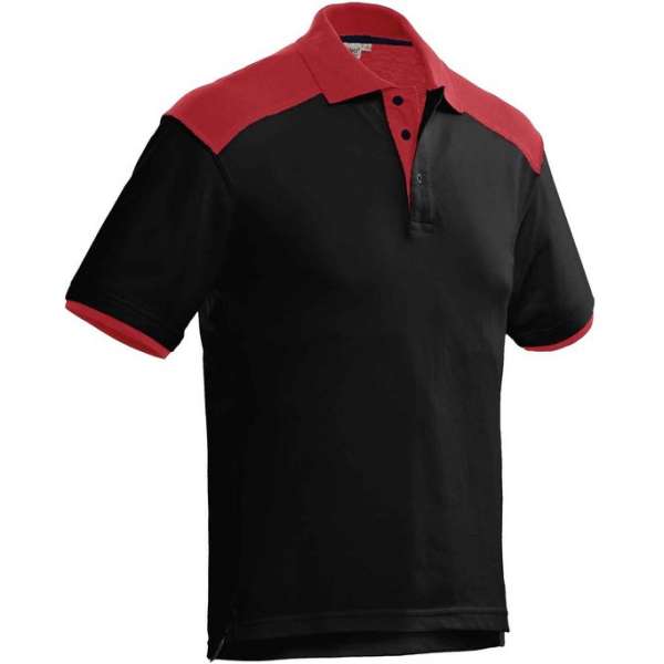 Santino Tivoli 2color Polo-shirt (210g/m2) - Zwart | Rood - L Santino Tivoli 2color Polo-shirt (210g/m2) - Zwart | Rood - L