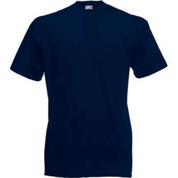 Fruit of the Loom T-shirt Valueweight, Deep Navy, Maat XL ( 5 stuks onbedrukt)