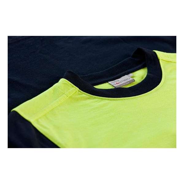 Santino Hivis t-shirt Hannover - 120149 - graphite / fluor geel - maat L Santino Hivis t-shirt Hannover - 120149 - graphite / fluor geel - maat L