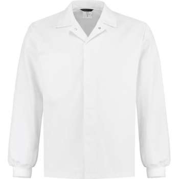 Yoworkwear Food stofjasje (kort) met manchetten - wit - maat L