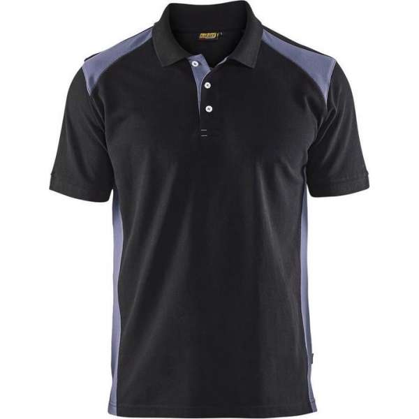 Blåkläder Piqué Polo 2-kleuren Mt Xs Zwart/grijs Xs Blåkläder Piqué Polo 2-kleuren Mt Xs Zwart/grijs Xs