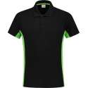 Tricorp Poloshirt Bi-Color - Workwear - 202002 - Zwart-Limoengroen - maat XXL