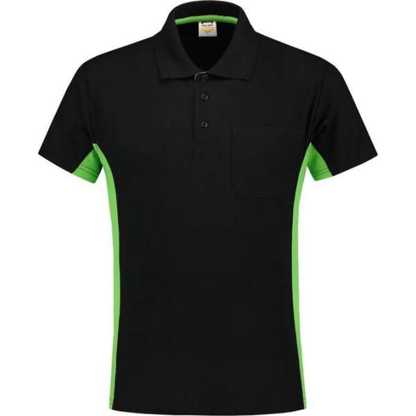 Tricorp Poloshirt Bi-Color - Workwear - 202002 - Zwart-Limoengroen - maat XXL Tricorp Poloshirt Bi-Color - Workwear - 202002 - Zwart-Limoengroen - maat XXL