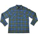 STØRVIK Flanellen Blouse Geruwd Katoen Heren Groen / Blauw - Maat 2XL - DAWSON