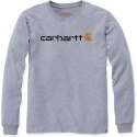 Carhartt 104107 Core Logo Longsleeve T-Shirt - Relaxed Fit - Heather Grey - XL