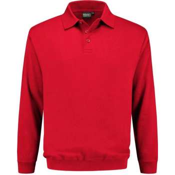 Indushirt polosweater biologisch katoen rood XL