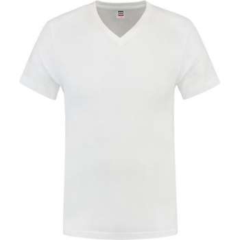 Tricorp 101005 T-Shirt V Hals Slim Fit Wit maat XXL