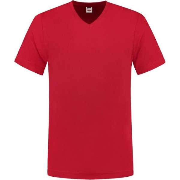 Tricorp T-shirt V-hals fitted - Casual - 101005 - Rood - maat M Tricorp T-shirt V-hals fitted - Casual - 101005 - Rood - maat M
