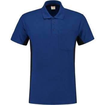 Tricorp poloshirt bi-color - Workwear - 202002 - koningsblauw / navy - Maat S