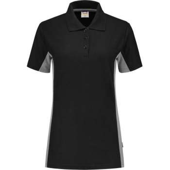 Tricorp Poloshirt Bi-color dames - 202003 - zwart / grijs - maat S