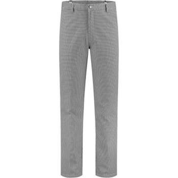 EM Kitchen Bakkersbroek polyester/katoen wit/zwart maat 48