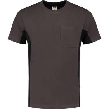 Tricorp T-shirt Bi-Color - Workwear - 102002 - Donkergrijs-Zwart - maat 7XL